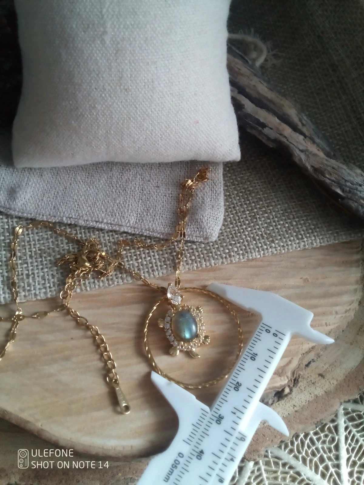 Collier tortue labradorite, pierre naturelle – photo 2